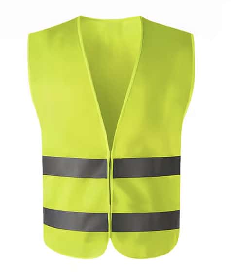 אפוד זוהר צהוב עם פסים רפלקטיביים לעובדים ולנהגים מבית arena