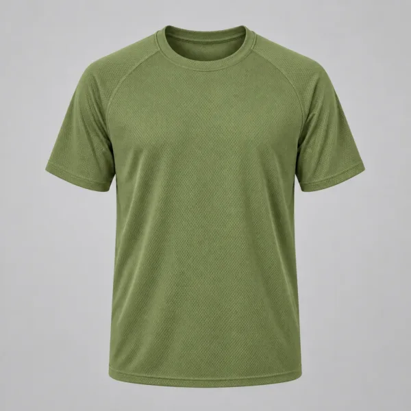 חולצה דרייפיט שרוול קצר צבע ירוק זית