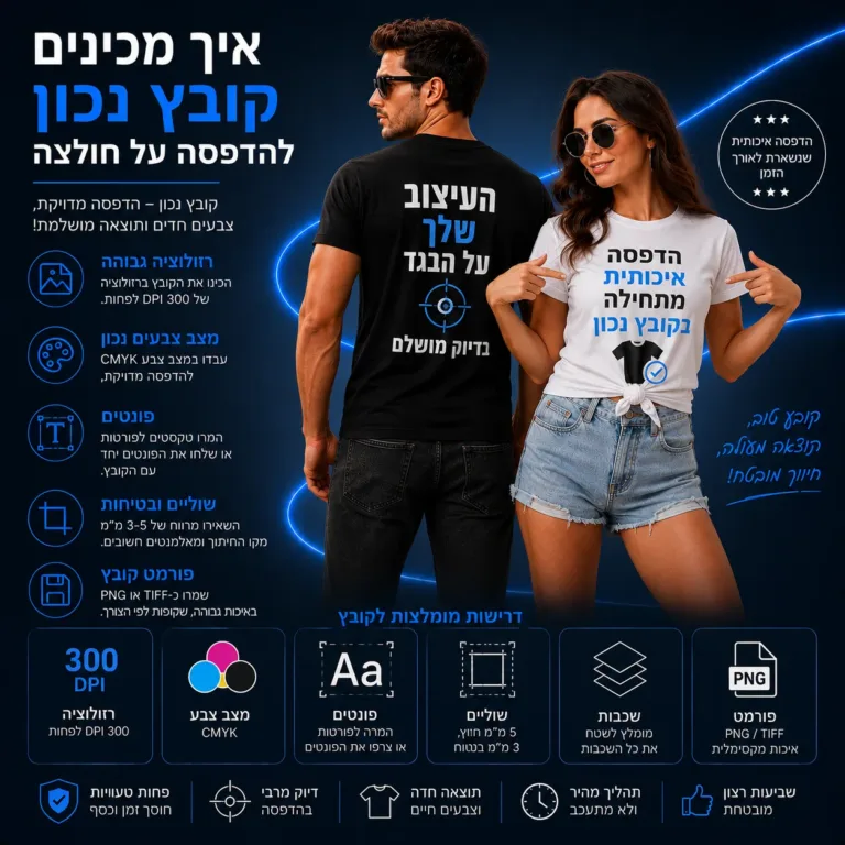 איך מכינים קובץ נכון להדפסה על חולצה
