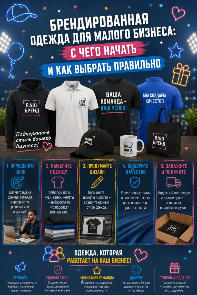 Брендированная одежда для малого бизнеса с чего начать